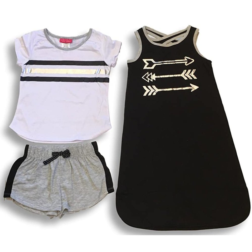 NEW St. Eve Girls' 3-Piece Arrow Pajama Sleep Set